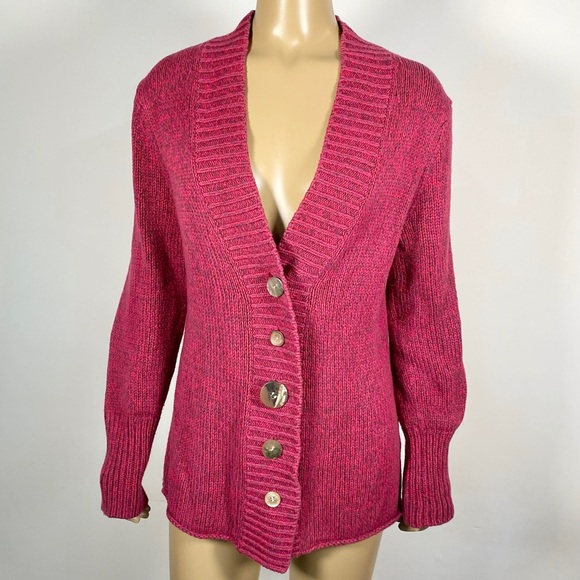 J. Jill Women’s Size Medium Mismatched Button Front Cardigan Cotton Blend - Picture 1 of 8